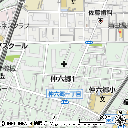 東京都大田区仲六郷1丁目周辺の地図