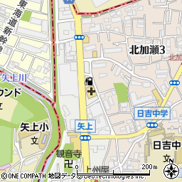 ドラッグセイムス川崎矢上店周辺の地図
