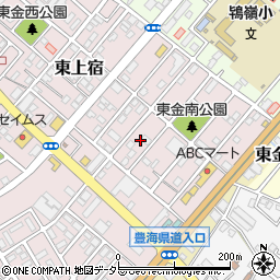 千葉県東金市東上宿20周辺の地図