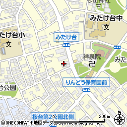 神奈川県横浜市青葉区みたけ台15-28周辺の地図