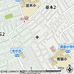 神奈川県相模原市中央区並木2丁目4-26周辺の地図