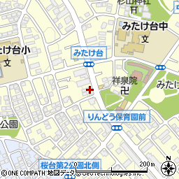 神奈川県横浜市青葉区みたけ台15-1周辺の地図