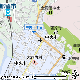 山梨信用金庫谷村支店周辺の地図