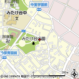 神奈川県横浜市青葉区みたけ台周辺の地図