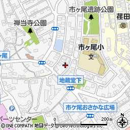 神奈川県横浜市青葉区市ケ尾町1627-8周辺の地図