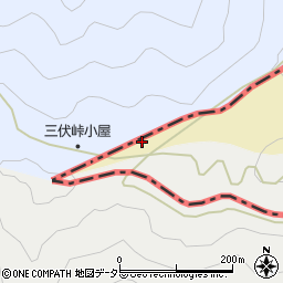 三伏峠周辺の地図