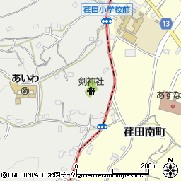 剣神社周辺の地図