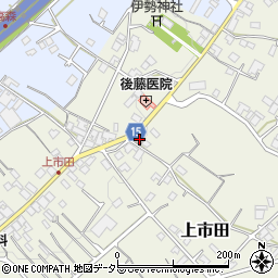 上市田郵便局周辺の地図