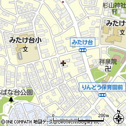 神奈川県横浜市青葉区みたけ台15-38周辺の地図