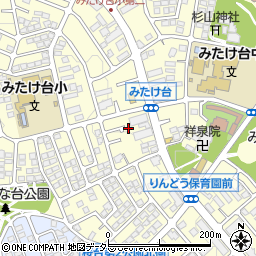 神奈川県横浜市青葉区みたけ台15-43周辺の地図