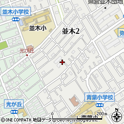 神奈川県相模原市中央区並木2丁目4周辺の地図