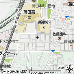 東京都大田区蒲田本町1丁目周辺の地図