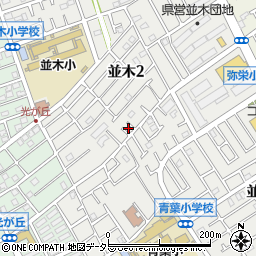 神奈川県相模原市中央区並木2丁目4-17周辺の地図