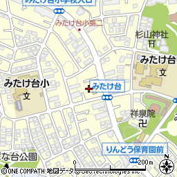 神奈川県横浜市青葉区みたけ台16-29周辺の地図