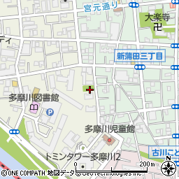 古川第二児童公園周辺の地図