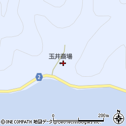 玉井斎場事務室周辺の地図