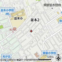 神奈川県相模原市中央区並木2丁目4-2周辺の地図