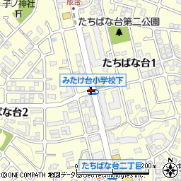 神奈川県横浜市青葉区たちばな台周辺の地図