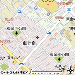 千葉県東金市東上宿13-17周辺の地図