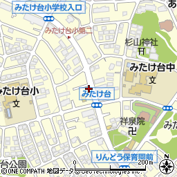 神奈川県横浜市青葉区みたけ台16-39周辺の地図