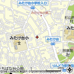 神奈川県横浜市青葉区みたけ台16-17周辺の地図