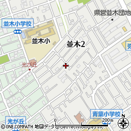 神奈川県相模原市中央区並木2丁目4-1周辺の地図