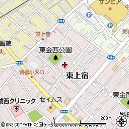 千葉県東金市東上宿5周辺の地図