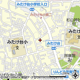 神奈川県横浜市青葉区みたけ台16-10周辺の地図
