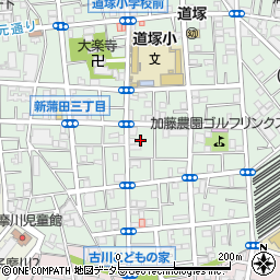 東京都大田区新蒲田3丁目周辺の地図