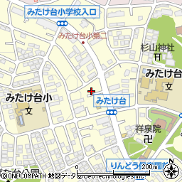 神奈川県横浜市青葉区みたけ台16-49周辺の地図