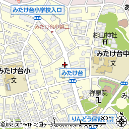 神奈川県横浜市青葉区みたけ台16-8周辺の地図