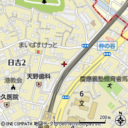 日吉朋友館周辺の地図