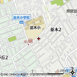 神奈川県相模原市中央区並木2丁目8-7周辺の地図