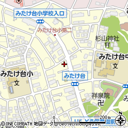神奈川県横浜市青葉区みたけ台16-43周辺の地図