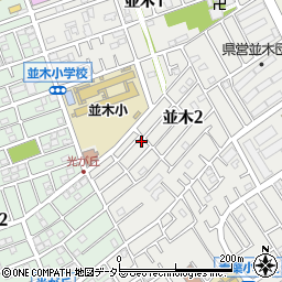 神奈川県相模原市中央区並木2丁目9-1周辺の地図