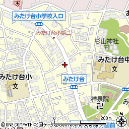 神奈川県横浜市青葉区みたけ台16-42周辺の地図