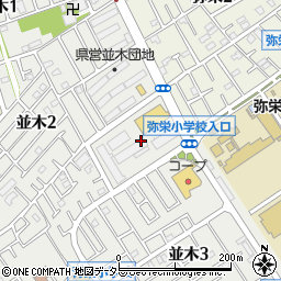 神奈川県相模原市中央区並木3丁目1周辺の地図