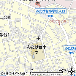 神奈川県横浜市青葉区みたけ台19-22周辺の地図