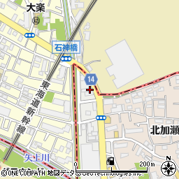 神奈川県川崎市幸区矢上1-7周辺の地図