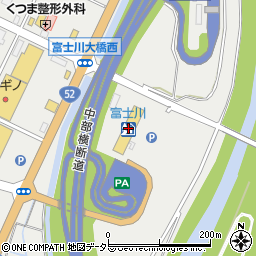 道の駅　富士川周辺の地図