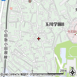 東京都町田市玉川学園8丁目周辺の地図