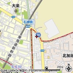 神奈川県川崎市幸区矢上1周辺の地図