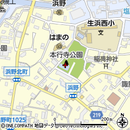 本行寺公園周辺の地図