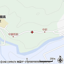 長野県木曽郡南木曽町中折周辺の地図