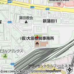 新蒲田公園周辺の地図