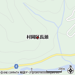兵庫県美方郡香美町村岡区長瀬周辺の地図