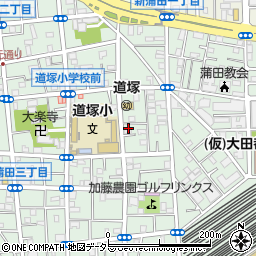 東京都大田区新蒲田周辺の地図