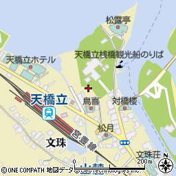 文珠駐車場公衆トイレ周辺の地図