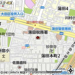 蒲田税務署周辺の地図