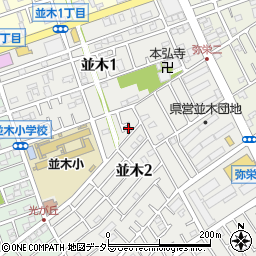 神奈川県相模原市中央区並木2丁目15-22周辺の地図